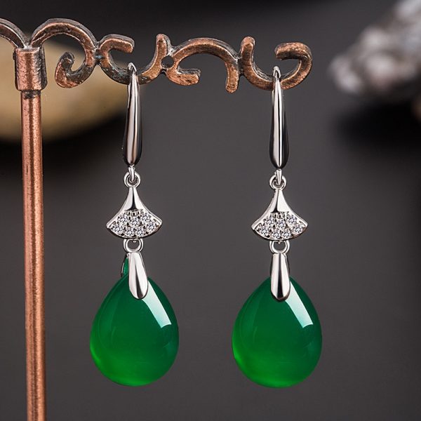 Green World Drop Emerald Earrings