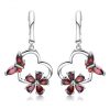 Red Garnet Flower Earrings